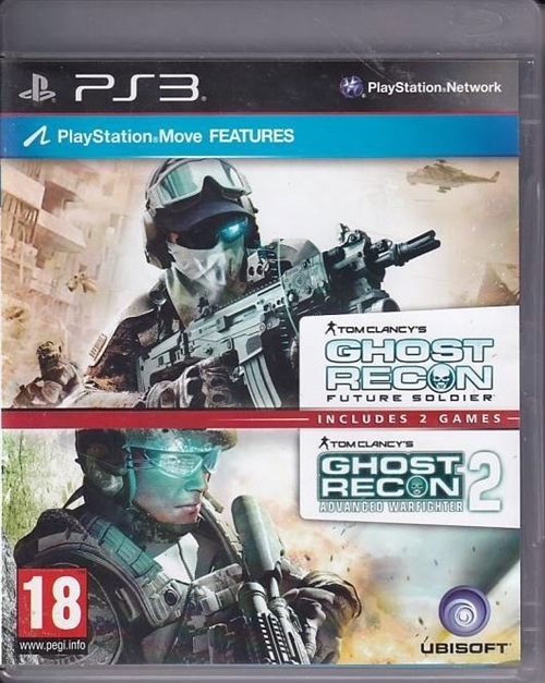 Tom Clancys Ghost Recon Future Soldier + Tom Clancys Ghost Recon 2 Advanced Warfighter - PS3 (B Grade) (Used) (eng)